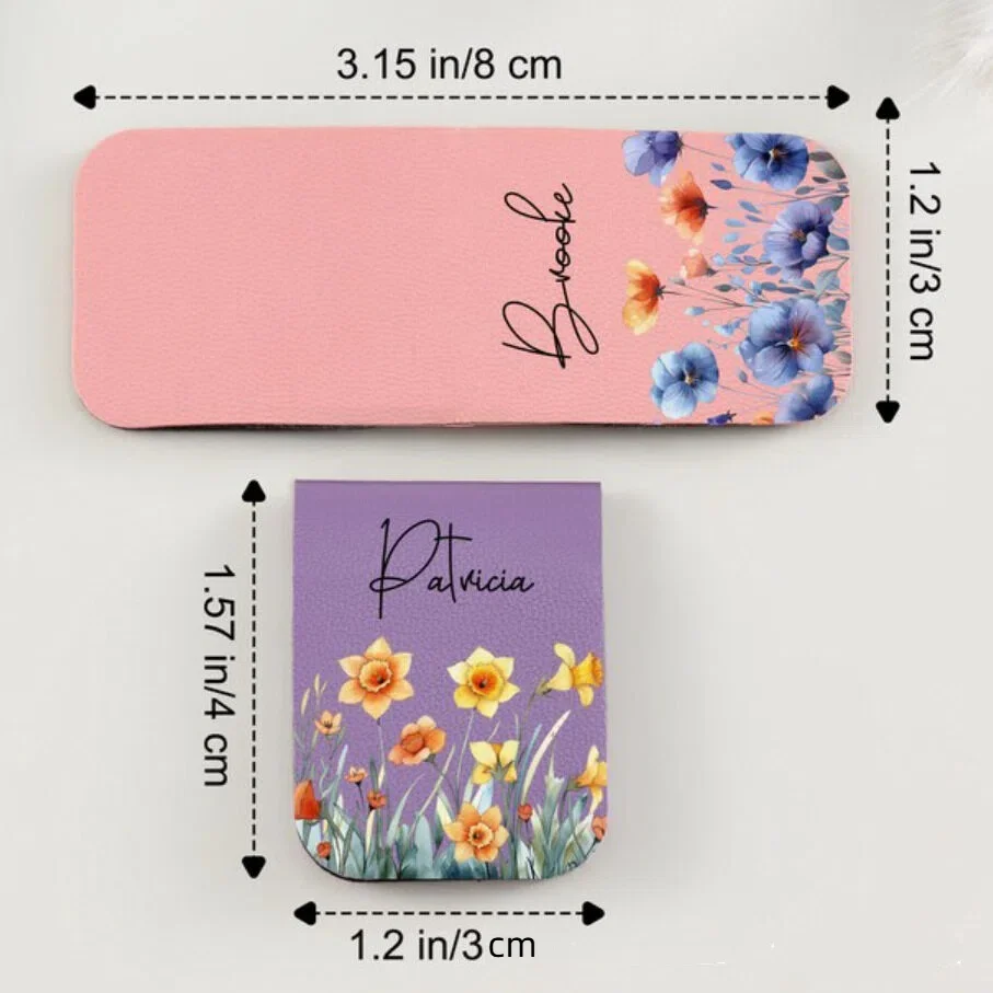 custom magnetic leather bookmark colorful - OEM custom logo accepted - view 2