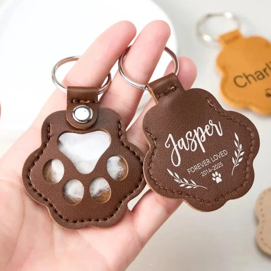 custom leather keychain pet hair memorial - request RFQ factory direct - view 2