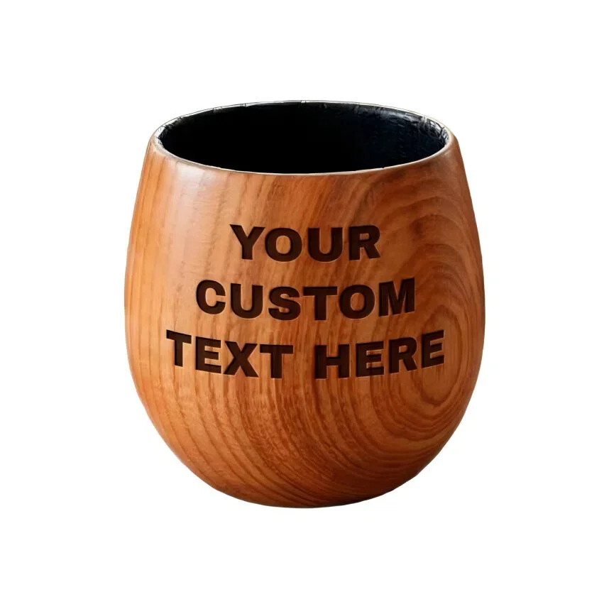 custom carbonized wooden beer mug - factory direct wholesale price
