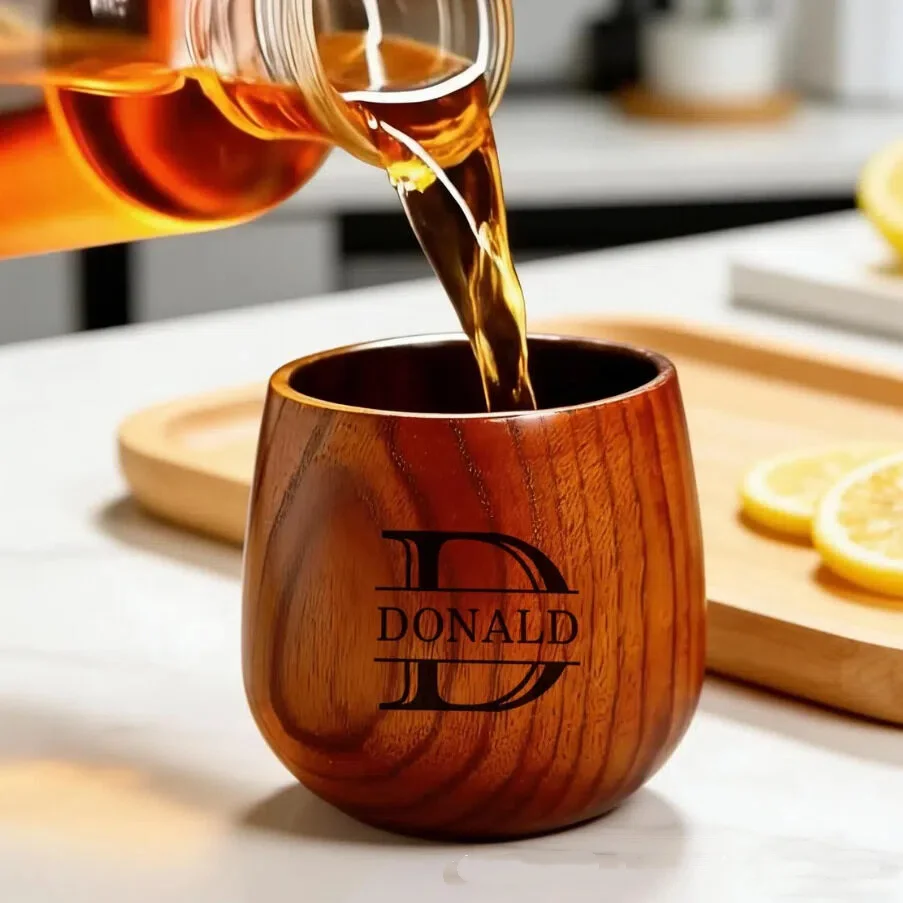 custom carbonized wooden beer mug - factory direct wholesale price - view 2