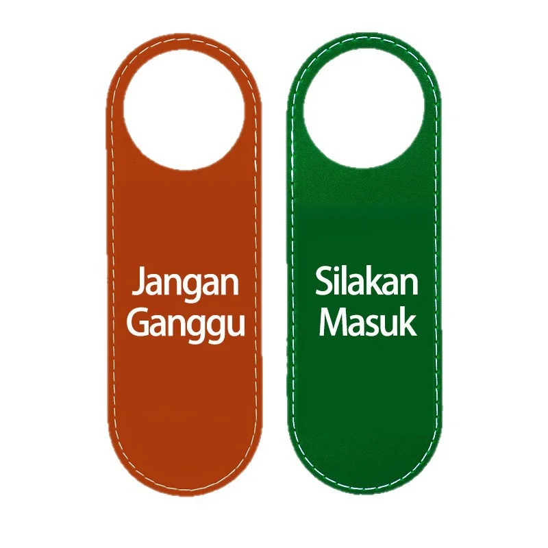 custom indonesian bilingual door sign - private label service available