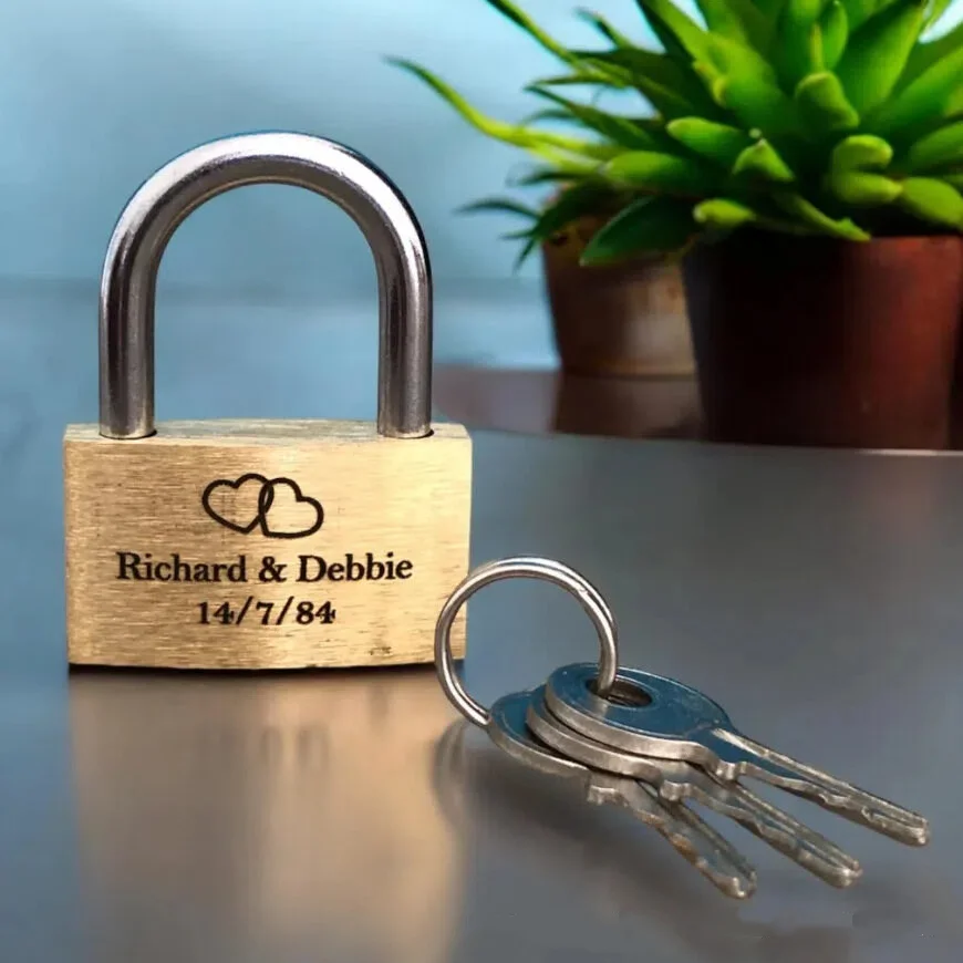 custom engraved heart love lock - B2B wholesale inquiry welcome - view 2