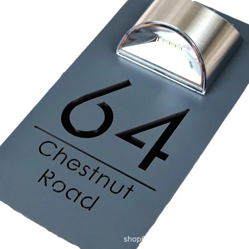 custom acrylic mirror door plate - custom color and size accepted - view 5